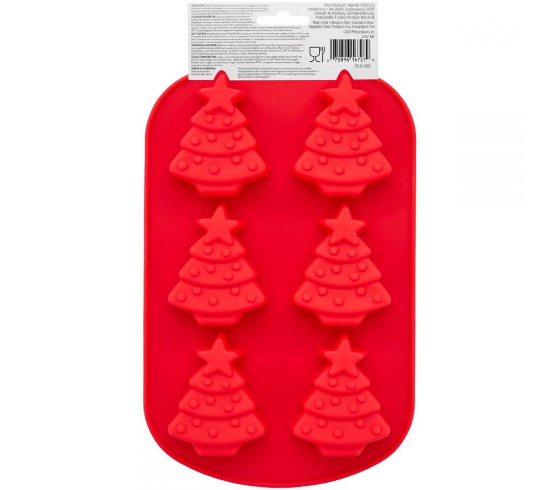 Civiel Toegangsprijs wenkbrauw Siliconen bakvorm kerstbomen set/6 - Wilton