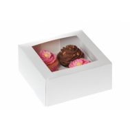  Cupcake doos met venster + insert voor 4 cupcakes set/2 - House of marie, fig. 1 