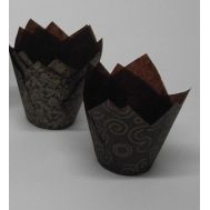  Tulp bruin & goud - baking cups (36 st), fig. 1 