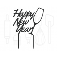  Taarttopper - Happy new year met champagneglas, fig. 1 