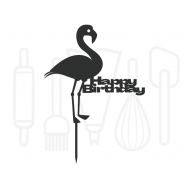  Taarttopper - Flamingo met Happy Birthday, fig. 1 