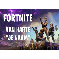  A4 Fortnite print - Van harte + eigen naam, fig. 1 