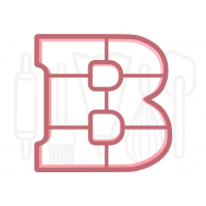  Letter B uitsteker - chocolade letter - 3D geprint, fig. 2 