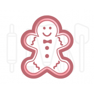  Gingerbread poppetje uitsteker + stempel - 3D geprint, fig. 1 