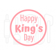  Fondant stempel Happy king's day - 3D Geprint, fig. 1 