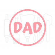  Fondant stempel Dad - 3D Geprint, fig. 1 