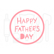  Fondant stempel Happy father's day - 3D Geprint, fig. 1 