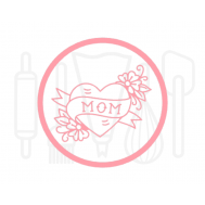  Fondant stempel Mom tattoo - 3D Geprint, fig. 1 