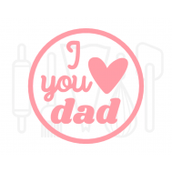  Fondant stempel I love you dad - 3D Geprint, fig. 1 