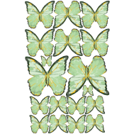  Eetbaar papier vlinders veined groen - Crystal Candy, fig. 2 