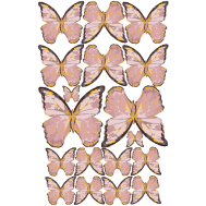  Eetbaar papier vlinders veined roze - Crystal Candy, fig. 2 