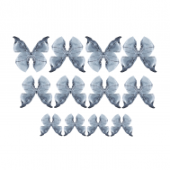  Eetbaar papier vlinders shaded zilver - Crystal Candy, fig. 1 