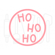  Fondant stempel Ho ho ho - 3D Geprint, fig. 1 