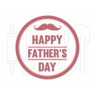  Happy fathersday met snor uitsteker + stempel - 3D geprint, fig. 2 