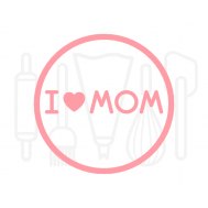  Fondant stempel I love mom - 3D Geprint, fig. 1 