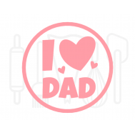  Fondant stempel I love dad - 3D Geprint, fig. 1 