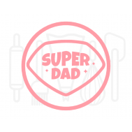  Fondant stempel Super dad - 3D Geprint, fig. 1 