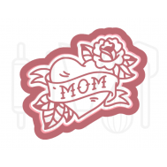  Mom in hart met roos uitsteker + stempel - 3D-geprint, fig. 1 