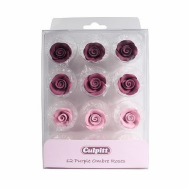  Suikerdecoratie rozen paars ombré 2 cm set/12 - Culpitt, fig. 2 