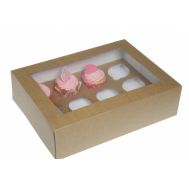  Cupcake doos Kraft met venster + insert voor 12 cupcakes, fig. 1 