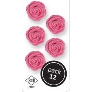  Suikerbloemen Roosjes roze 12 st - PME, fig. 1 