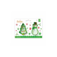  Sneeuwpop en kerstboom uitstekers set/2 - Decora, fig. 1 