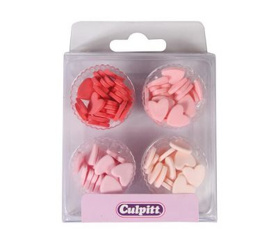  Suikerdecoratie hartjes roze & rood 100 st. - Culpitt, fig. 1 