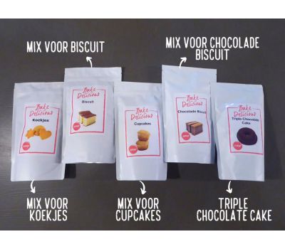  'Cake, Biscuit en Koekjes' - 5 bakmixen pakket, fig. 1 