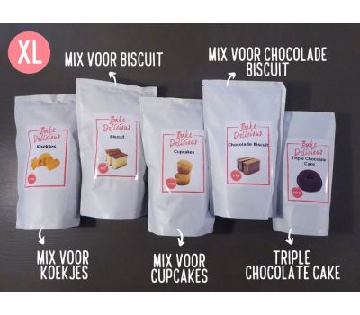  'Cake, Biscuit en Koekjes XL' - 5 bakmixen pakket, fig. 1 