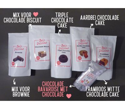  '5 chocolade bakmixen + chocolade bavaroise' pakket, fig. 1 