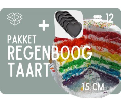  Basispakket Regenboogtaart + Hart 15 cm bakvormen, fig. 1 