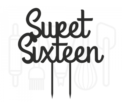  Taarttopper - Sweet sixteen sierlijk, fig. 1 