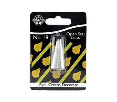 Decorating tip #18 Open star - JEM, fig. 1 