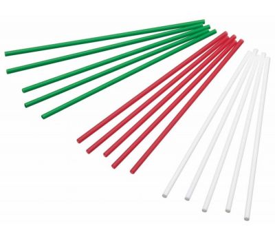  Cakepop stokjes 15 cm groen/rood/wit set/60, fig. 1 