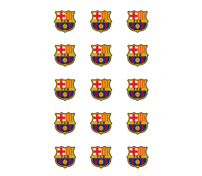  Eetbare print - 15 rondjes 5 cm - Barcelona logo, fig. 1 