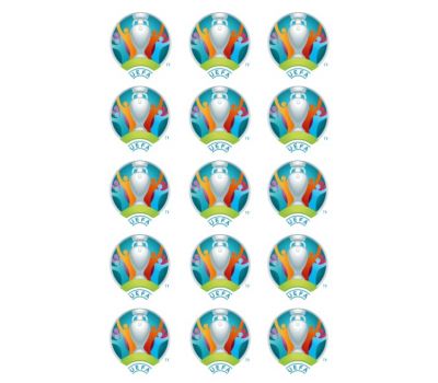  Eetbare print - 15 rondjes 5 cm - EK 2021 logo, fig. 1 