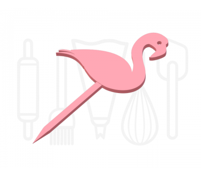  Cupcakeprikker - Flamingo 12 stuks, fig. 2 