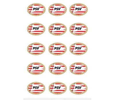  Eetbare print - 15 rondjes 5 cm - PSV logo, fig. 1 