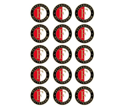  Eetbare print - 15 rondjes 5 cm - Feyenoord logo, fig. 1 