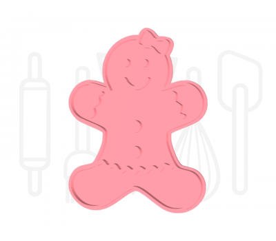  Gingerbread poppetje met jurkje uitsteker + stempel - 3D geprint, fig. 3 