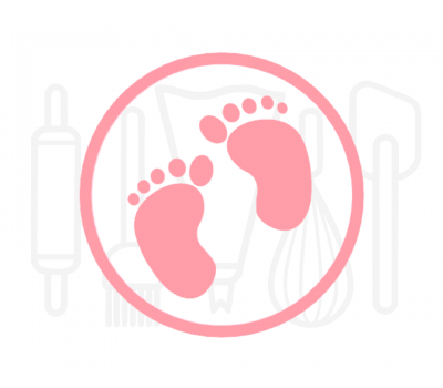  Fondant stempel Baby voetjes - 3D Geprint, fig. 1 