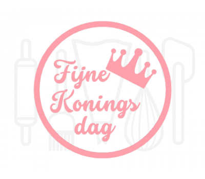  Fondant stempel Fijne koningsdag - 3D Geprint, fig. 1 