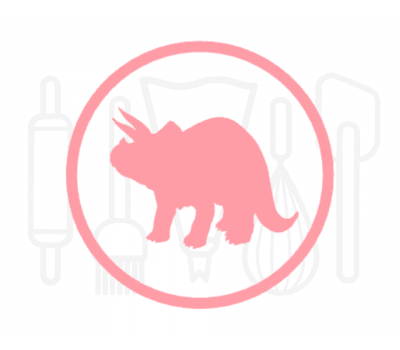  Fondant stempel Dino triceratops - 3D Geprint, fig. 1 