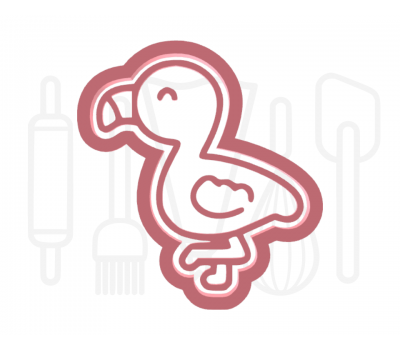  Flamingo uitsteker + stempel - 3D-geprint, fig. 1 