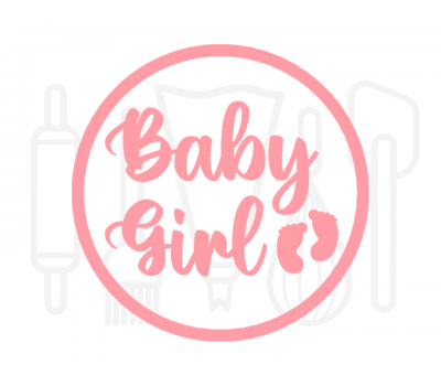  Fondant stempel Baby girl met voetjes - 3D Geprint, fig. 2 