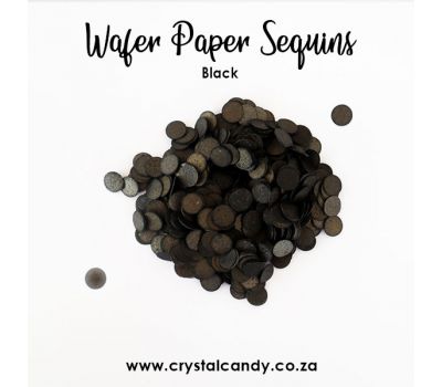 Eetbaar papier glitter pailletten zwart - Crystal Candy, fig. 1 
