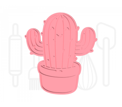  Cactus met gezichtje uitsteker + stempel - 3D geprint, fig. 3 