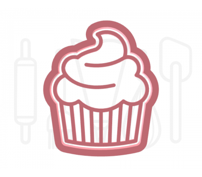  Cupcake uitsteker + stempel - 3D geprint, fig. 1 