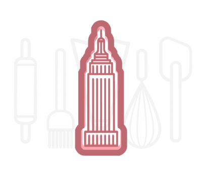  Empire State Building uitsteker + stempel - 3D-geprint, fig. 1 