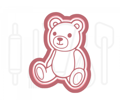  Teddybeer uitsteker + stempel - 3D-geprint, fig. 1 